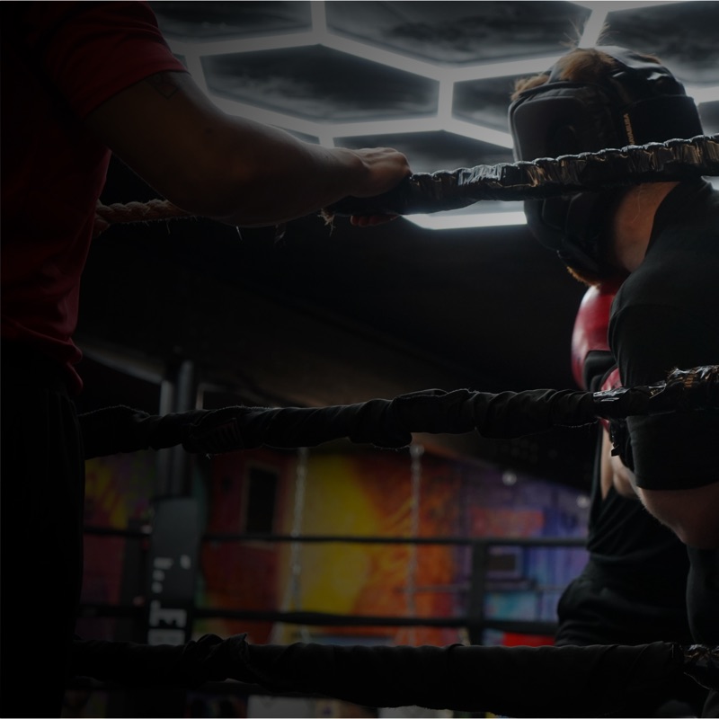 Sparring session with headgear at Franklin Gym