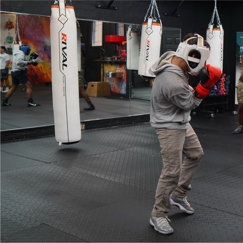 Coach-led boxing session at Franklin Gym